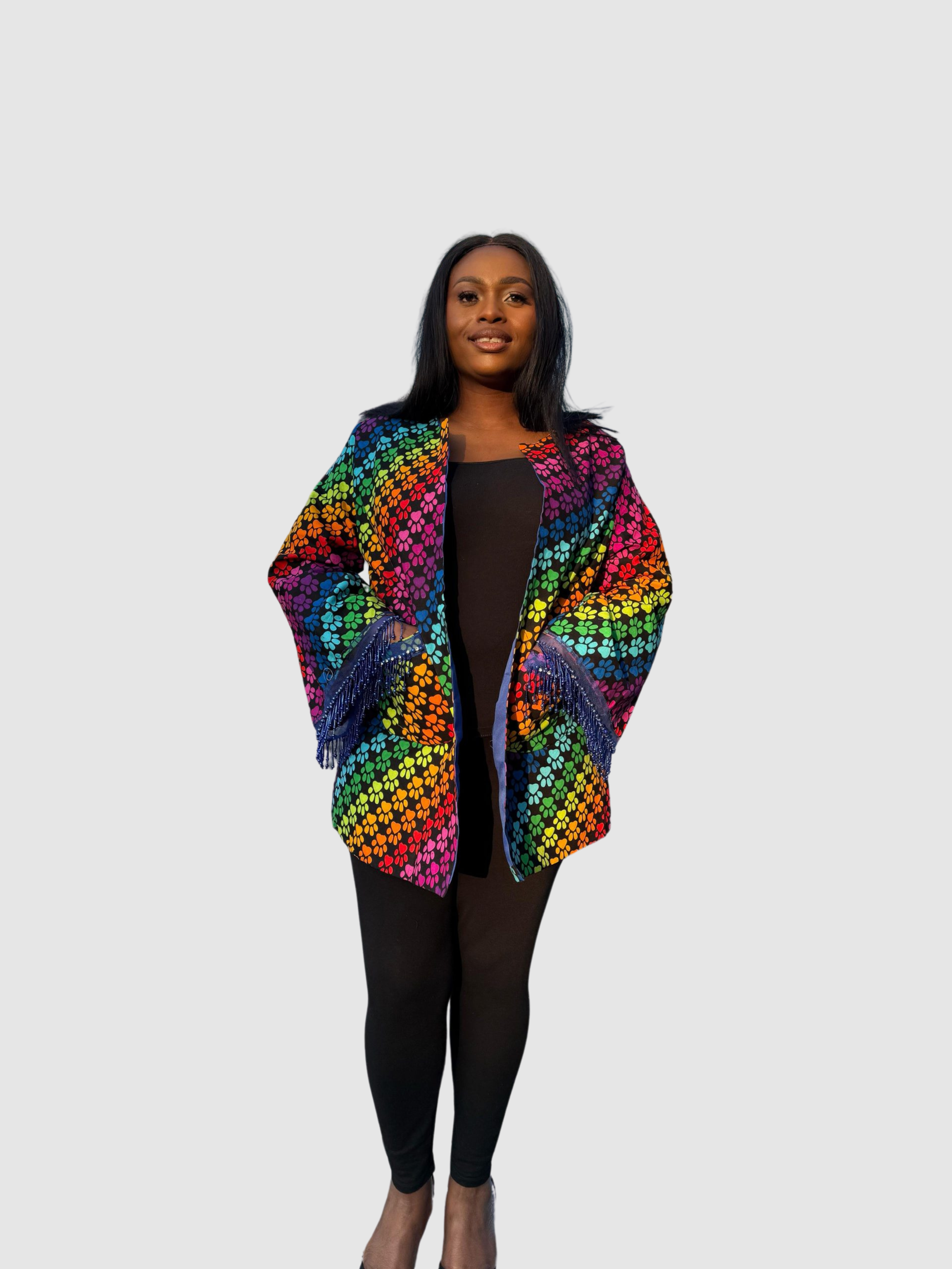 Vibrant Ankara Statement Jacket – Handcrafted African Elegance